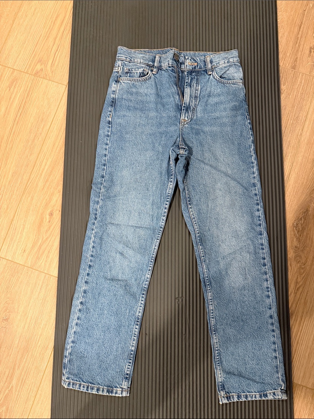 Massimo Dutti Light Blue Denim Jeans with Contrast Stitching